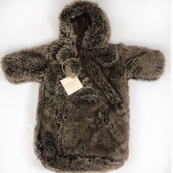 NWT London & Cole Pom Pom bunting faux fur suit - Picture 1 of 9